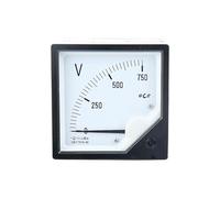 Pointeur analogique DC, 5V 10V 15V 30V 75V 100V 150V 300V 500V 750V 1000V carré 6C2-V 80x80mm, voltmètre