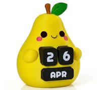 Poire positive calendrier perpétuel | cadeau original et amusant | décoration de la maison | idée mignonne | anniversaire et fête | fille femme homme soeur ami | surprise lien bureau | calendrier pe