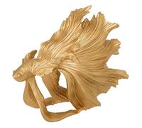 Poisson résine Jil H.22,5cm doré - Atmosphera Créateur d'intérieur