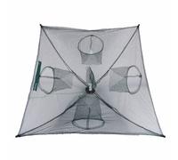 Poissons Crevettes Vairon Crabe Appâts Fonte Maille Piège Portable 4 Trous Automatique Pêche Crevette Piège Filet De Pêche 1pc