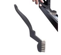 Poix de poils en métal - brosse en fil en acier inoxydable incurvé avec une petite tête de pinceau | Brosse de nettoyage compacte pour l'atelier, les grillades, la voiture, l'élimination de la rouille