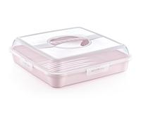 keeeper Boîte à gâteau Enrico, polypropylène carrée 34,5 x 34,5 x 10,5 cm – Nordic Pink (Rose)
