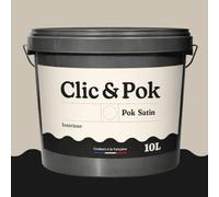 POK SATIN Peinture Mur Plafond - Intérieure Satinée, Lessivable, Multisupport - Beige 100m² - 10L