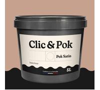 POK SATIN Peinture Mur Plafond - Intérieure Satinée, Lessivable, Multisupport - Beige Rosé - 5L