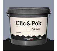 POK SATIN Peinture Mur Plafond - Intérieure Satinée, Lessivable, Multisupport - Blanc Oxydé - 2,5L
