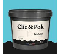 POK SATIN Peinture Mur Plafond - Intérieure Satinée, Lessivable, Multisupport - Médina bleu 50m² - 5L