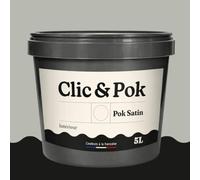 POK SATIN Peinture Mur Plafond - Intérieure Satinée, Lessivable, Multisupport - Requin 50m² - 5L