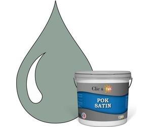 POK SATIN Peinture Mur Plafond - Intérieure Satinée, Lessivable, Multisupport - Vert Ancien - 2,5L