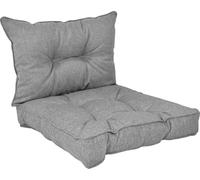 POKAR Coussin d'assise Lounge Coussin d'assise pour chaise, Couleur:Gris, Taille:Set de 2 (70x70 + 70x40)