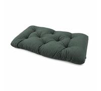 POKAR Coussin d'Assise pour Palette 120x60x12 cm en Velours Côtelé | Coussin Matelassé pour Salon de Jardin Extérieur | Coussin de Canapé de Jardin | Certifié Oeko-Tex | Made in EU | Vert Bouteille