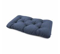 POKAR Coussin d'Assise pour Palette 120x60x12 cm en Velours Côtelé | Coussin Matelassé pour Salon de Jardin Extérieur | Coussin de Canapé de Jardin | Certifié Oeko-Tex | Fabriqué en UE | Bleu Marine