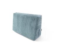 POKAR Coussin de Palette 60x40 cm Latéral ou d'angle | Coussin pour Canapé de Jardin en Velours Côtelé | Housse Amovible et Lavable | Idéal pour Palette Europe | Made in EU | Certifié Oeko-Tex | Bleu