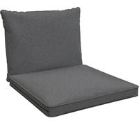 POKAR Coussin de salon Coussin d'assise, Couleur:Gris, Taille:Set de 2 (70x70 + 70x40)