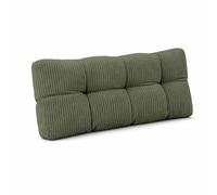 POKAR Coussin Dossier pour Palette 120x40x12 cm en Velours Côtelé | Coussin Matelassé pour Canapé et Salon de Jardin | Extérieur et Intérieur | Certifié Oeko-Tex | Fabriqué en UE | Kaki