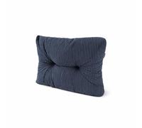 POKAR Coussin Latéral pour Palette 60x40x12 cm en Velours Côtelé | Coussin Matelassé pour Salon de Jardin | Dossier d'angle pour Canapé d'Extérieur | Certifié Oeko-Tex | Fabriqué en UE | Bleu Marine