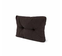 POKAR Coussin Latéral pour Palette 60x40x12 cm en Velours Côtelé | Coussin Matelassé pour Salon de Jardin | Dossier d'angle pour Canapé d'Extérieur | Certifié Oeko-Tex | Fabriqué en UE | Marron