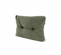 POKAR Coussin Latéral pour Palette 60x40x12 cm en Velours Côtelé | Coussin Matelassé pour Salon de Jardin | Dossier d'angle pour Canapé d'Extérieur | Certifié Oeko-Tex | Fabriqué en UE | Kaki