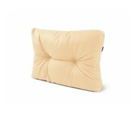 POKAR Coussin Latéral pour Palette 60x40x12 cm Imperméable | Coussin Matelassé pour Salon de Jardin | Dossier d'angle pour Canapé d'Extérieur | Certifié Oeko-Tex | Fabriqué en UE | Beige