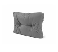 POKAR Coussin Latéral pour Palette 60x40x12 cm Imperméable | Coussin Matelassé pour Salon de Jardin | Dossier d'angle pour Canapé d'Extérieur | Certifié Oeko-Tex | Fabriqué en UE | Gris