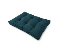 POKAR Coussin Matelassé pour Palettes Euro - 1x Assise 120cm x 80cm x 12cm, en Mousse formée à Froid, très Confortable, Canapé de Jardin, Intérieur et Extérieur, sans Palette, Vert foncé
