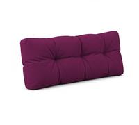 POKAR Coussin Matelassé pour Palettes Euro - 1x Dossier 120cm x 40cm x 12cm, en Mousse formée à Froid, très Confortable, Canapé de Jardin, Intérieur et Extérieur, sans Palette, Violet