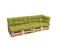 POKAR Coussin pour palette avec belle surpiqûre Garniture canapé-palette, Taille:Set de 6, Couleur:Lime