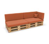 POKAR Coussin pour palette Coussins de palette avec housse amovible Canapé de palette, Taille:Lot de 6, Couleur:Orange