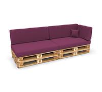 POKAR Coussin pour palette Coussins de palette avec housse amovible Canapé de palette, Taille:Lot de 6, Couleur:Violet