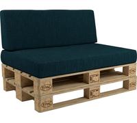 POKAR Coussin pour palette Coussins de palette avec housse amovible Canapé de palette, Taille:Set coussin d'assise 120x80 + coussin de dossier 120x40, Couleur:Vert foncé