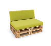 POKAR Coussin pour palette Coussins de palette avec housse amovible Canapé de palette, Taille:Set coussin d'assise 120x80 + coussin de dossier 120x40, Couleur:Lime