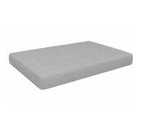 POKAR Coussin pour Palettes Euro - 1x Assise 120cm x 80cm x 15cm, en Mousse formée à Froid, très Confortable, Canapé de Jardin, Intérieur et Extérieur, sans Palette, Gris