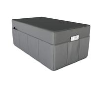 POKAR Housse pour Matelas Pliant 120x195x15 cm Déperlant | Fonction Pouf avec Poches Latérales | Housse de Protection pour Matelas d'Appoint | Lavable | Oeko-TEX | Fabriqué en UE | Anthracite