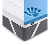 POKAR Surmatelas 110x180 cm | Visco Mémoire de Forme 5 cm Enveloppant | Topper pour Lit, Matelas, Sommier et Canapé | Housse Déhoussable Lavable en Machine, Antidérapant | Oeko-TEX | Made in EU