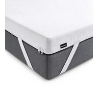 POKAR Surmatelas 150x200 cm | Premium 8 cm Extra Ferme | Topper pour Lit, Matelas, Sommier et Canapé | Housse Déhoussable Lavable en Machine, Antidérapant | Oeko-TEX | Made in EU