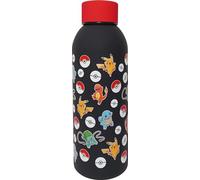 Pokemon Bouteille d'eau réutilisable en acier inoxydable pour enfants Motif imprimé 3D Capacité 500 ml