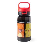 Pokémon bouteille pour enfants 500 ml - anti-fuite - petite gourde avec Pikachu, Salamèche et Bulbizarre - pour filles et garçons - parfaite pour les déplacements, noir