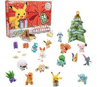 Pokémon Calendrier de l'Avent 2021 pour enfants, 24 cadeaux - 16 figurines de personnages et 8 accessoires de Noël - À partir de 4 ans