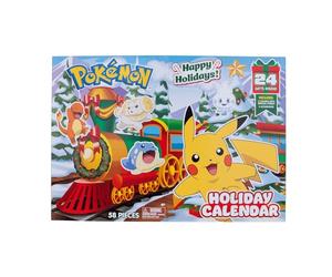 Pokémon Calendrier de l'Avent - Comprend 16 figurines de combat de 5,1 cm avec finition spéciale et huit accessoires uniques