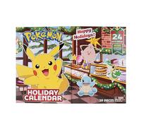Pokémon Calendrier de l'avent Pokémon 2025 - Comprend 16 figurines de combat de 5 cm avec une finition spéciale et 8 accessoires uniques