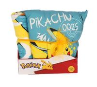 POKEMON - Coffret plaid et coussin Pokémon Pikachu - Plaid tout doux 100x140 cm et coussin carré 35x35 cm