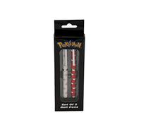 Pokémon CyP Brands Lot de 2 stylos à bille pour enfant et adolescent Motif Pokémon Rouge et blanc