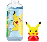 Pokémon Gourde Enfant en Plastique 560ml Bouteille avec Tête Pikachu en 3D pour Sport École