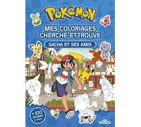 Pokémon Mes coloriages cherche-et-trouve Sacha et ses amis Avec des stickers Dès 5 ans