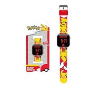 Pokémon Montre Numérique LED, Montre pour Enfants avec Bracelet Ajustable, Affichage de L'heure et de la Date, Cadeau pour Garçons