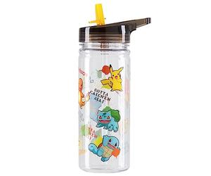 Pokémon Pikachu Gourde Enfant en Plastique 580ml Bouteille avec Paille pour Sport École