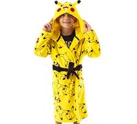Pokémon Pikachu Peignoir Enfant - Oreilles 3D Robe de Chambre Imprimé Jaune | Vanilla Underground, Visage Brodé, Imprimé Intégral, Soirée Halloween, Noël, Cadeau d'Anniversaire Enfant