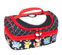 Pokémon Sac à déjeuner multi-compartiments pour enfants, isolation thermique, à double étage, pour garçons