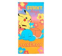 Pokémon Serviette de bain Pikachu - 70 x 140 cm - Serviette de plage pour enfant garçon - Grande serviette de bain pour plage, piscine, vacances