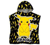 Pokémon Serviette De Plage Capuche | Pikachu Serviette Piscine Enfant | Poncho De Bain Enfant | Taille Unique Noir
