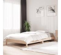 pokgdf Lit superposé en bois de pin massif 75 x 190 cm, cadre de lit stable en pin avec sommier à lattes, empilable pour une utilisation peu encombrante, design simple et intemporel, idéal